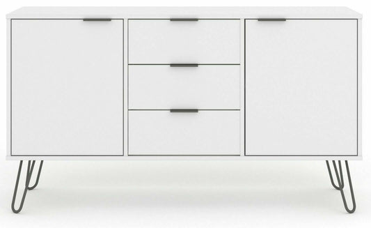 Augusta White Sideboard 2 Doors & 3 Drawers