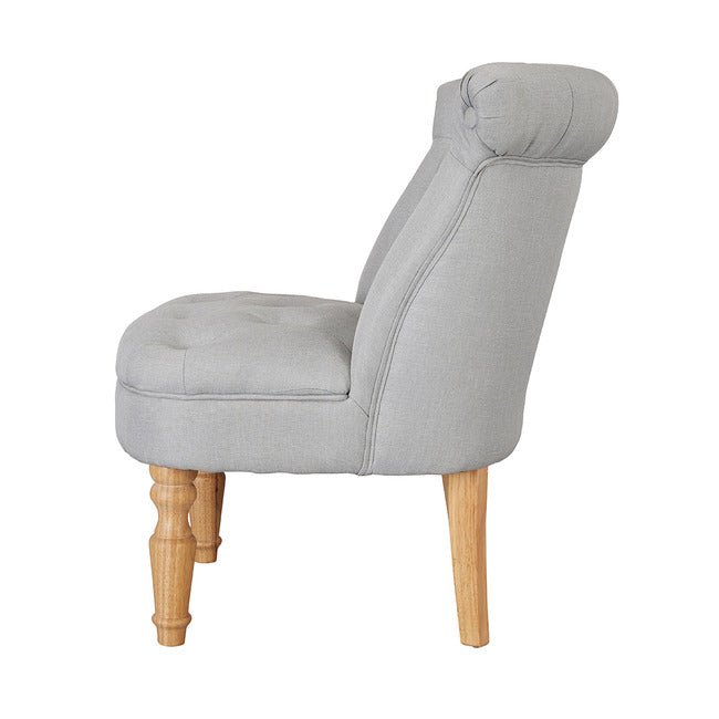 Charlotte Blue Plush Velvet Accent Chair in Traditional French Feel