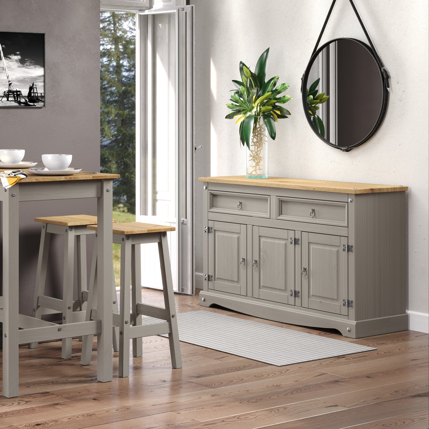 Corona Grey Medium Sideboard