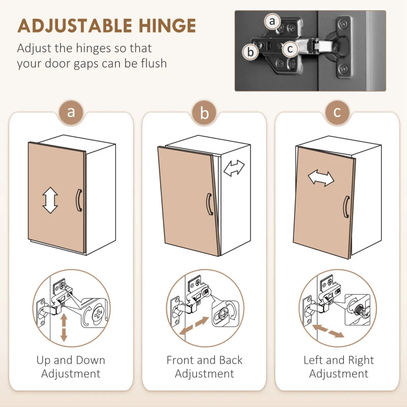 HOMCOM Freestanding Kitchen Cabinet with Open Countertop - Grey