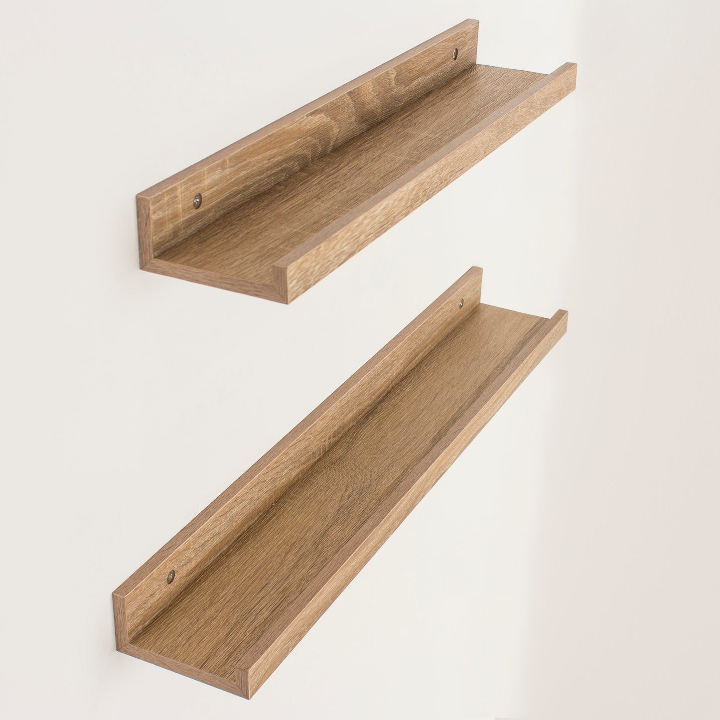 Dura 58cm Oak Effect Floating Picture Ledge Shelf Wall Mounted Display Shelf