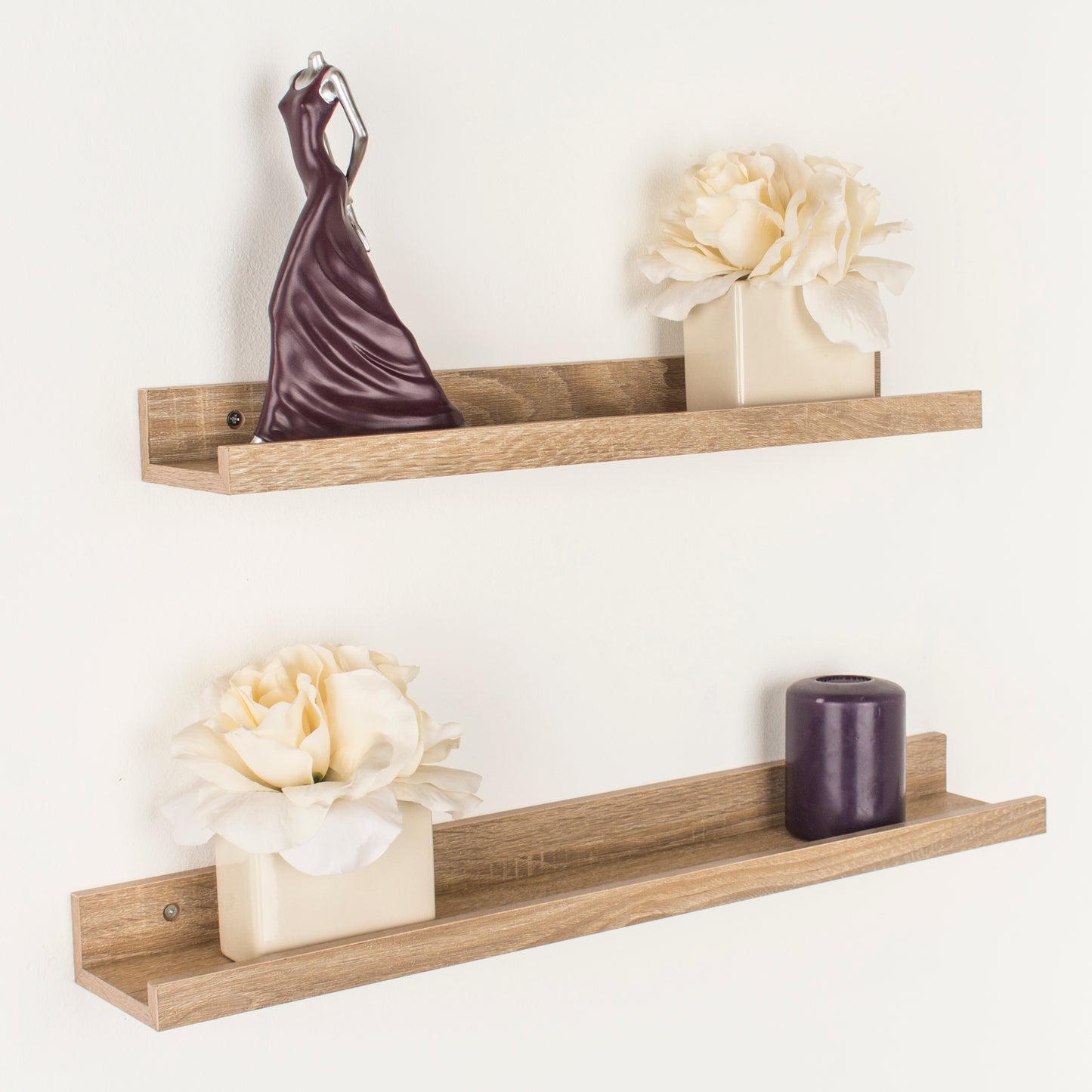 Dura 58cm Oak Effect Floating Picture Ledge Shelf Wall Mounted Display Shelf