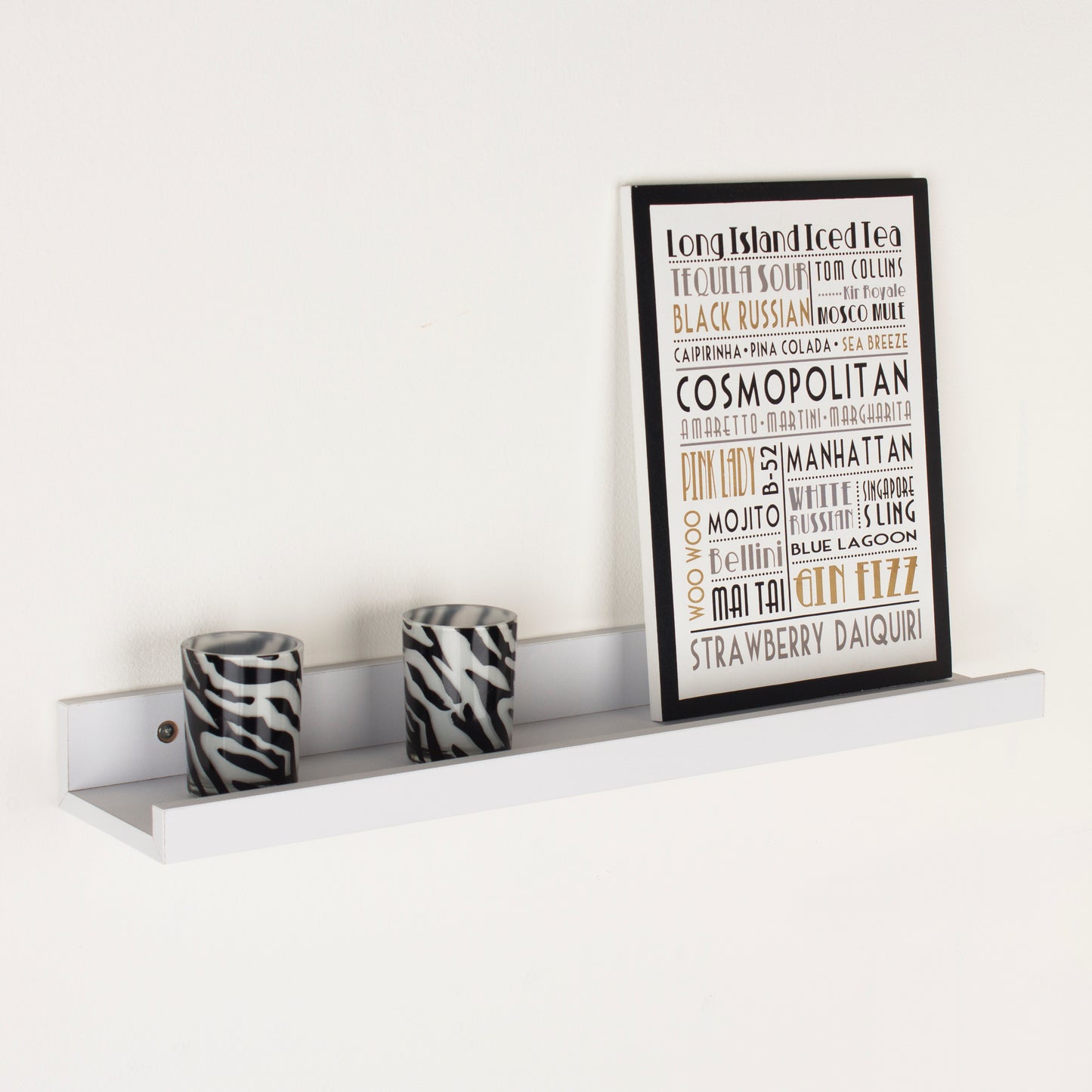 Dura 58cm Matt White Floating Picture Ledge Shelf Wall Mounted Display Shelf