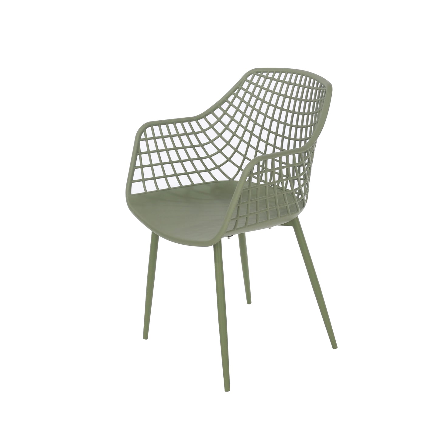 Remini Garden Moss Green 3 Piece Lattice Bistro Table & 2 Armchair Outdoor Set