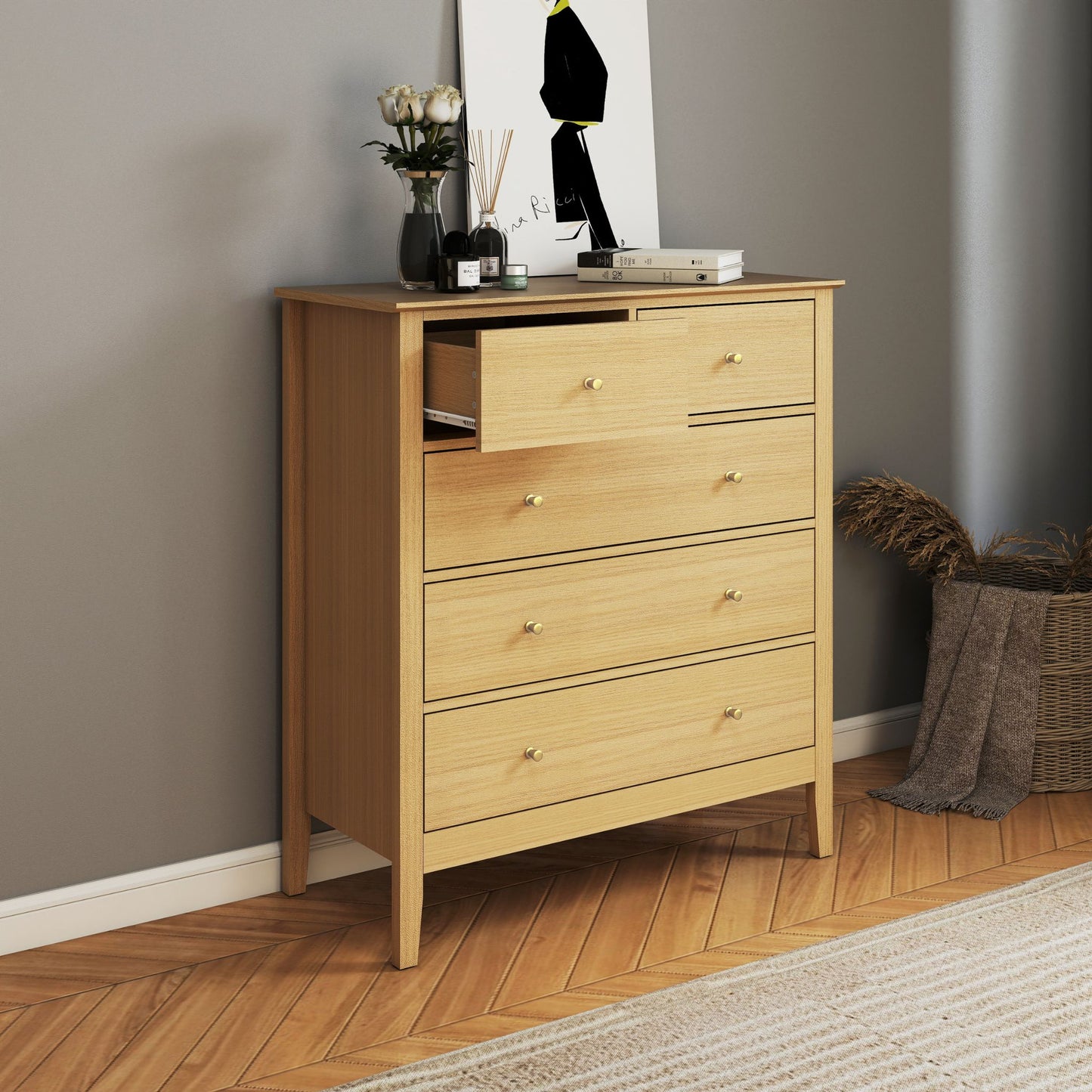 Henley Oak Effect 2+3 Chest of Drawers