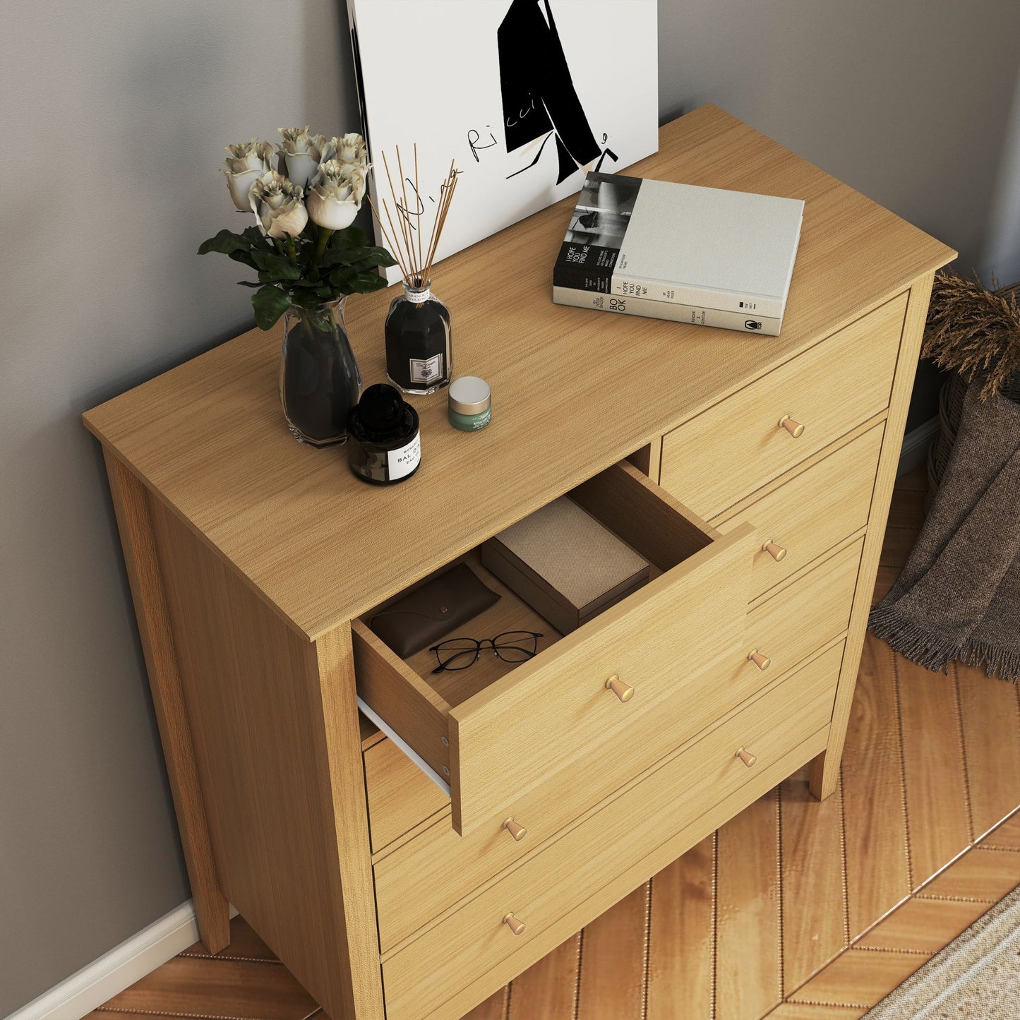 Henley Oak Effect 2+3 Chest of Drawers
