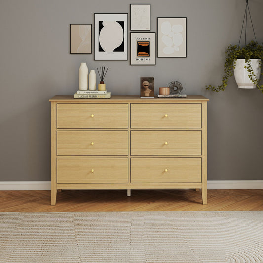 Henley Oak Effect 3+3 (wide) Chest of Drawers