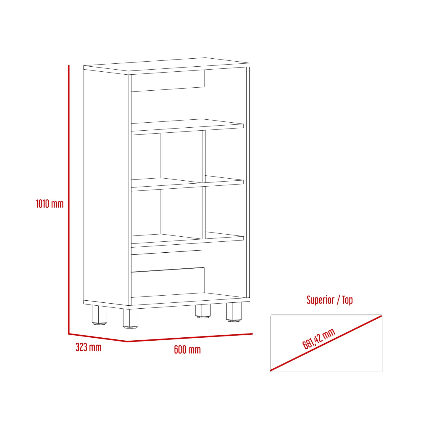 Harvard Display Bookcase