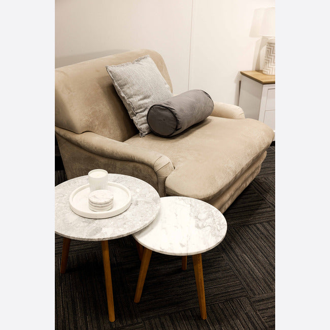 Harlow Real Marble & Solid Oak Tables - Coffee, Console, Nest & End Table