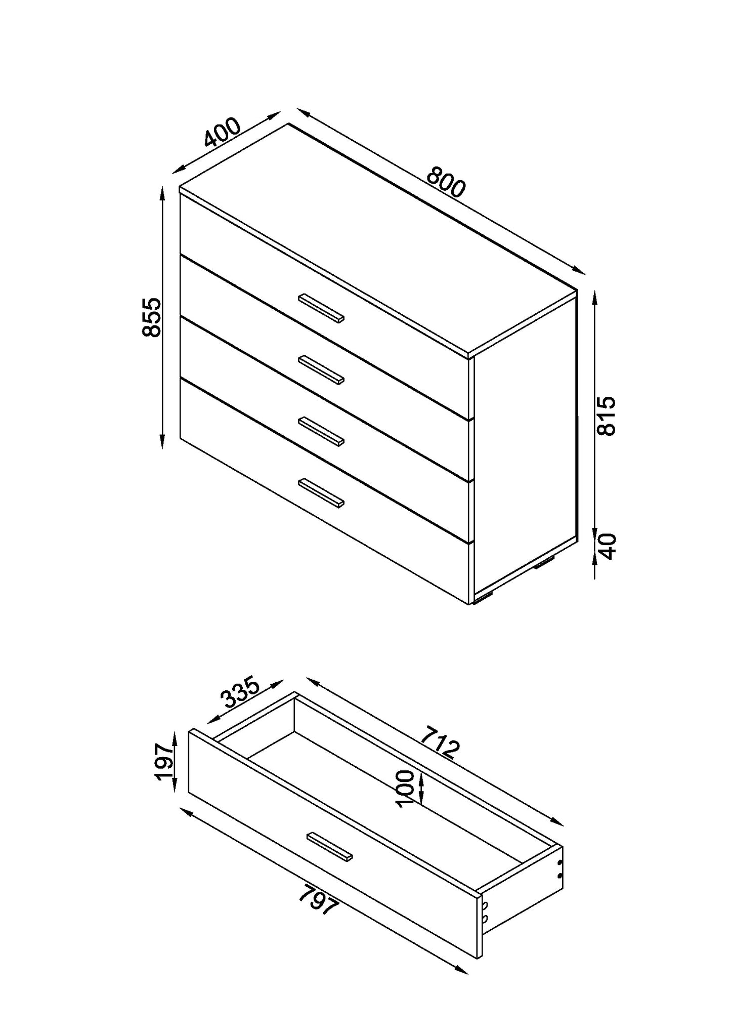 Lido 4 Drawer Chest