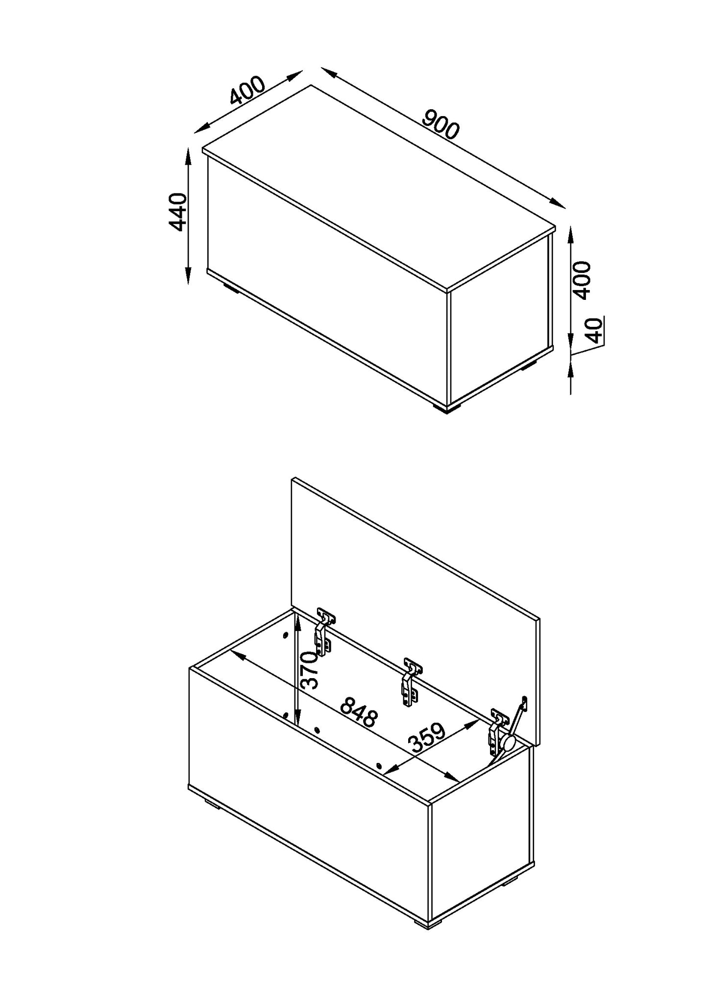 Lido Ottoman Storage Trunk