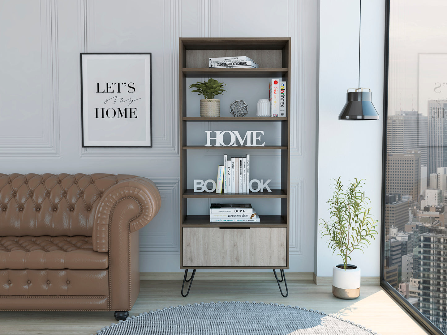 Nevada Display Bookcase with Door