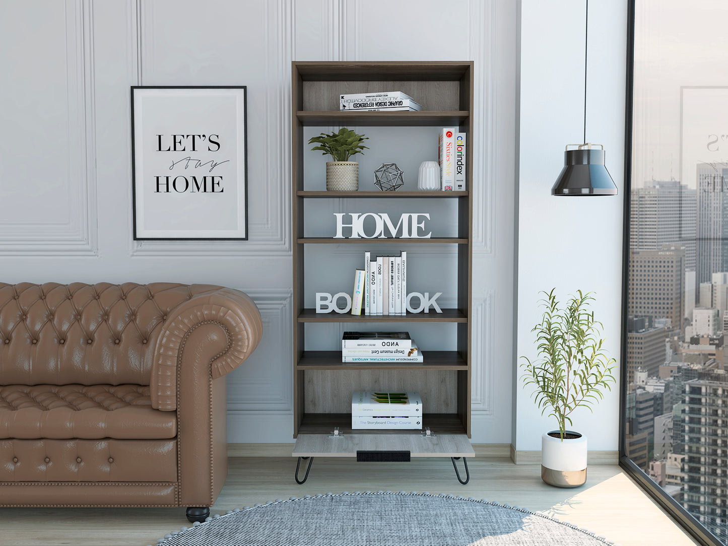 Nevada Display Bookcase with Door