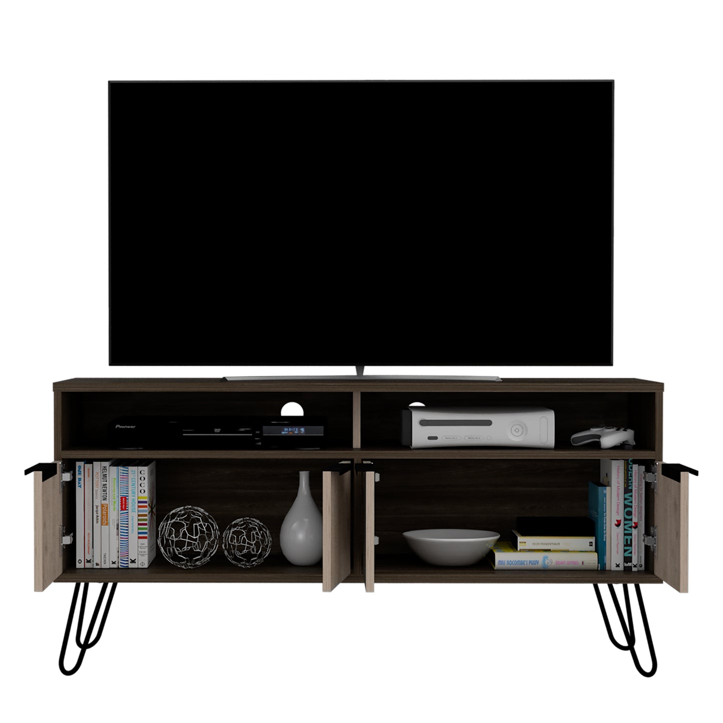 Nevada Wide Screen TV Rack with 4 Doors