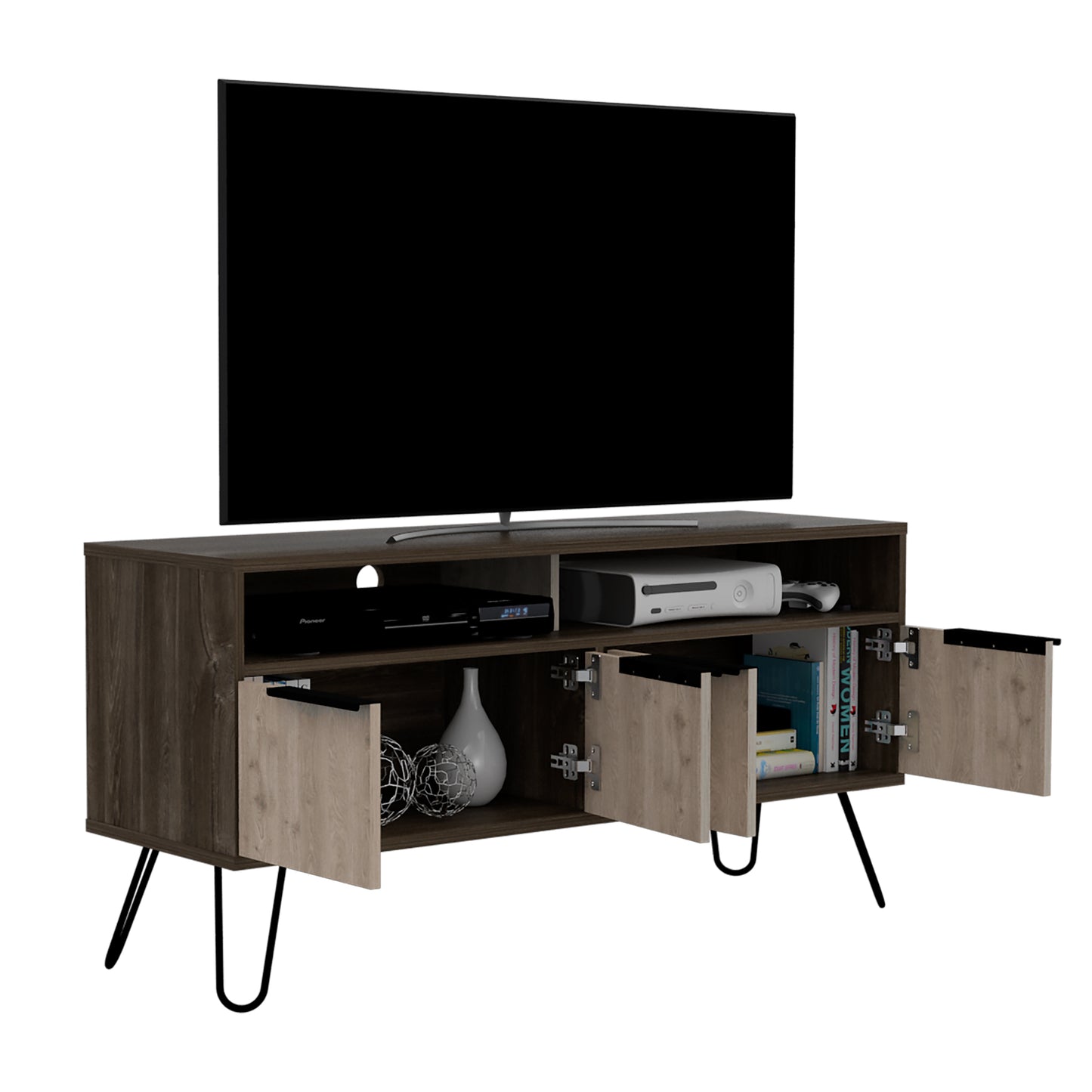 Nevada Wide Screen TV Rack with 4 Doors