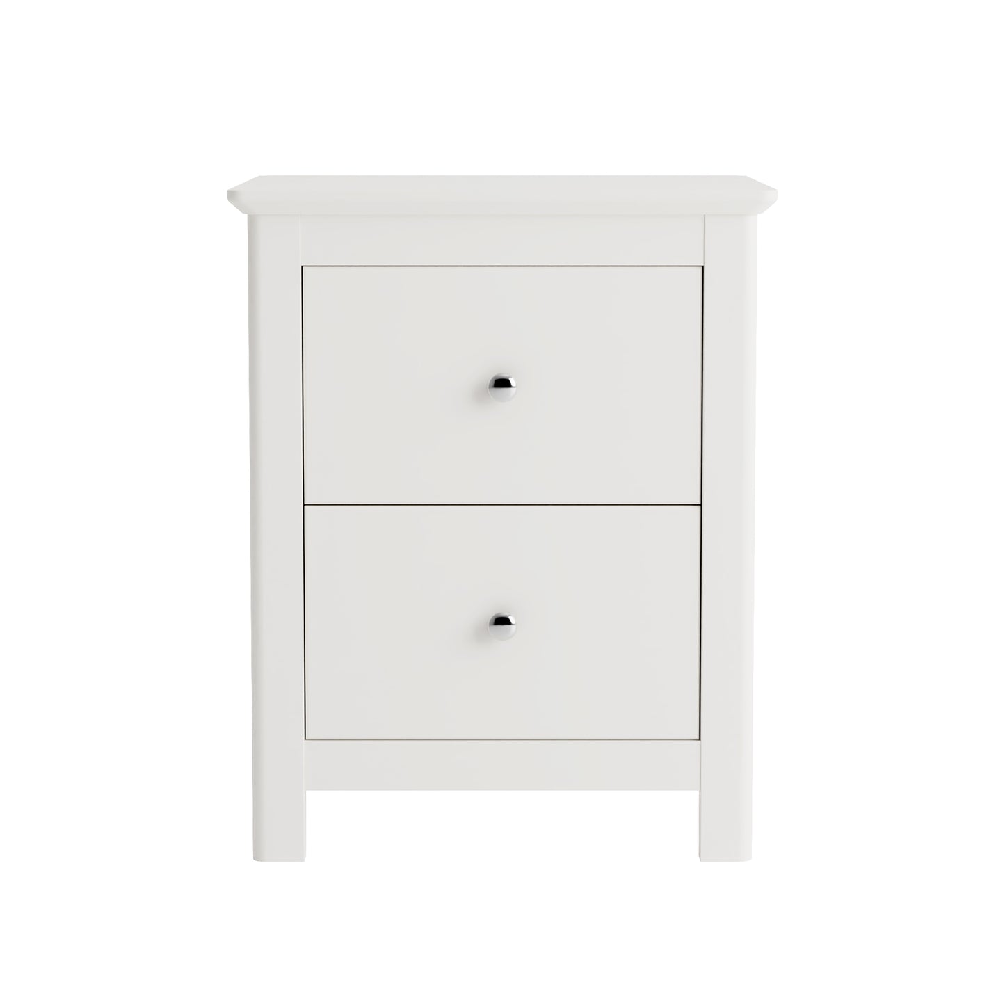 Nairn - White 2 Drawer Bedside Cabinet