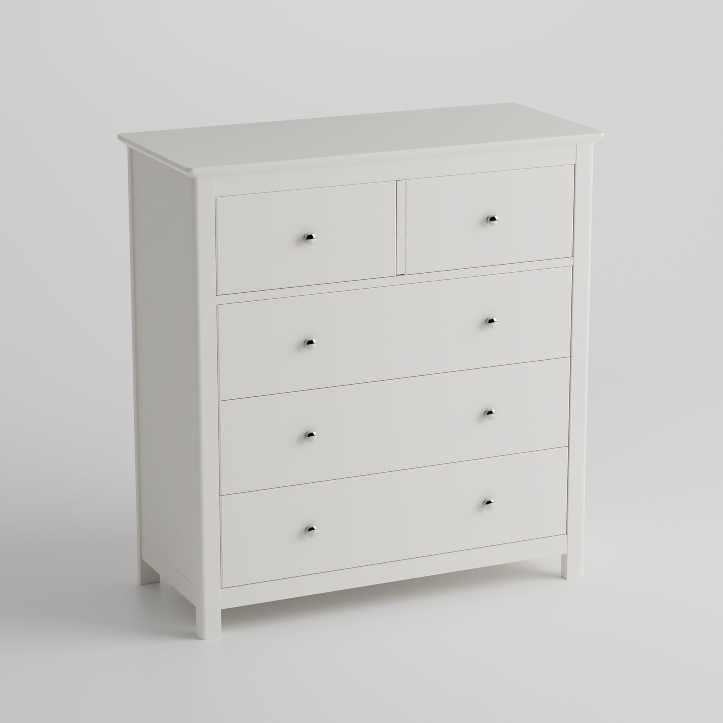Nairn - White 2+3 drawer chest of drawers