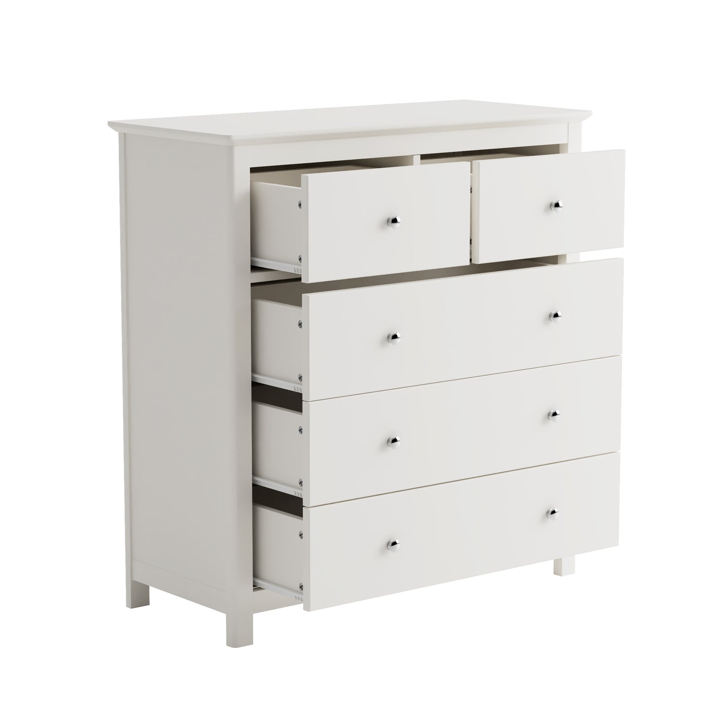 Nairn - White 2+3 drawer chest of drawers