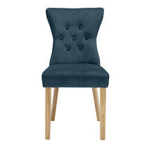 Naples Dining Chairs Peacock Blue Velvet (PACK OF 2)