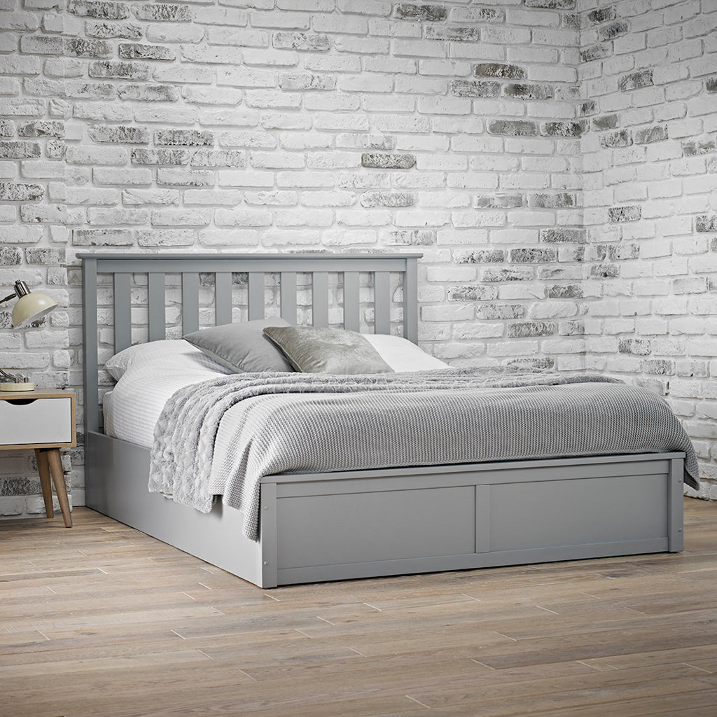 Amazing Kingsize Ottoman Bed - The Oxford Bed in Grey