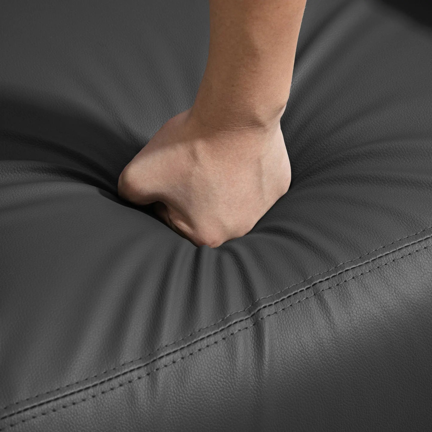 Black Faux Leather Massage Recliner Armchair 150° Push Back Chair