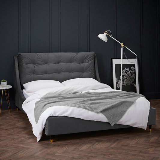 LUXURIOUS SLOANE KINGSIZE BED IN GREY