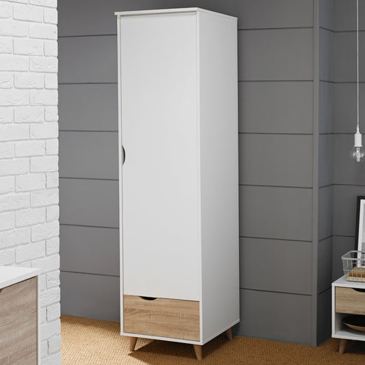 Stockholm Single Wardrobe in White-Oak