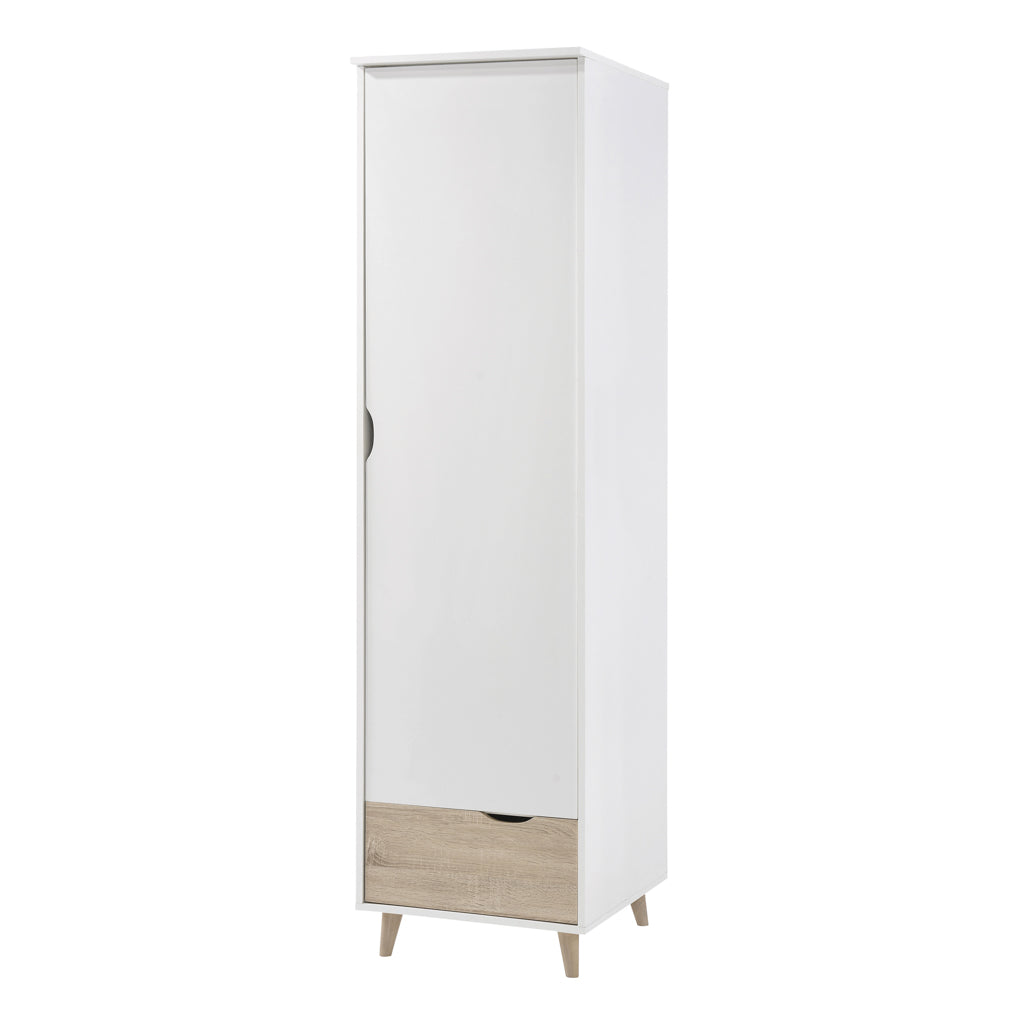Stockholm Single Wardrobe in White-Oak