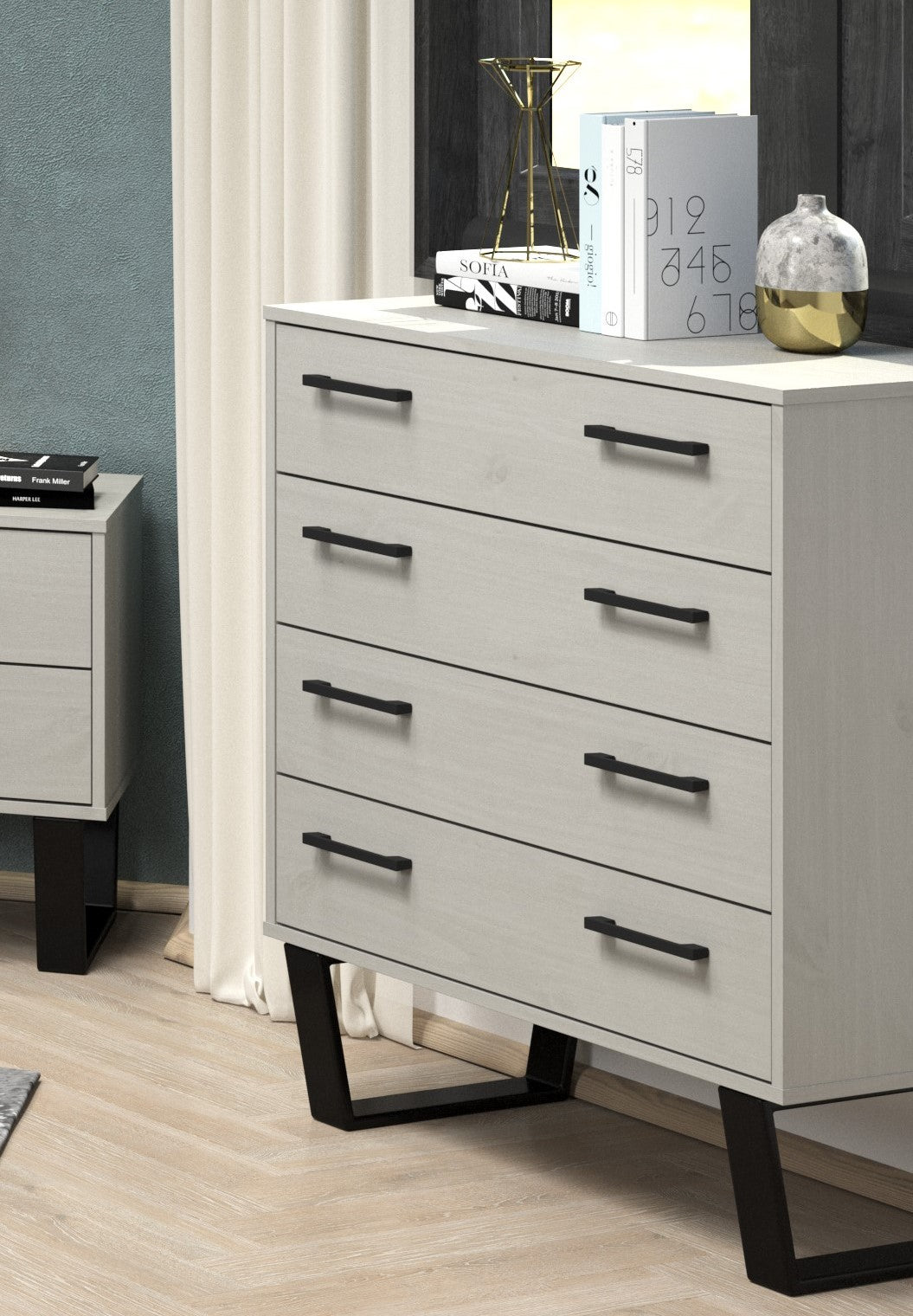 Texas Grey 4 Drawer Chest