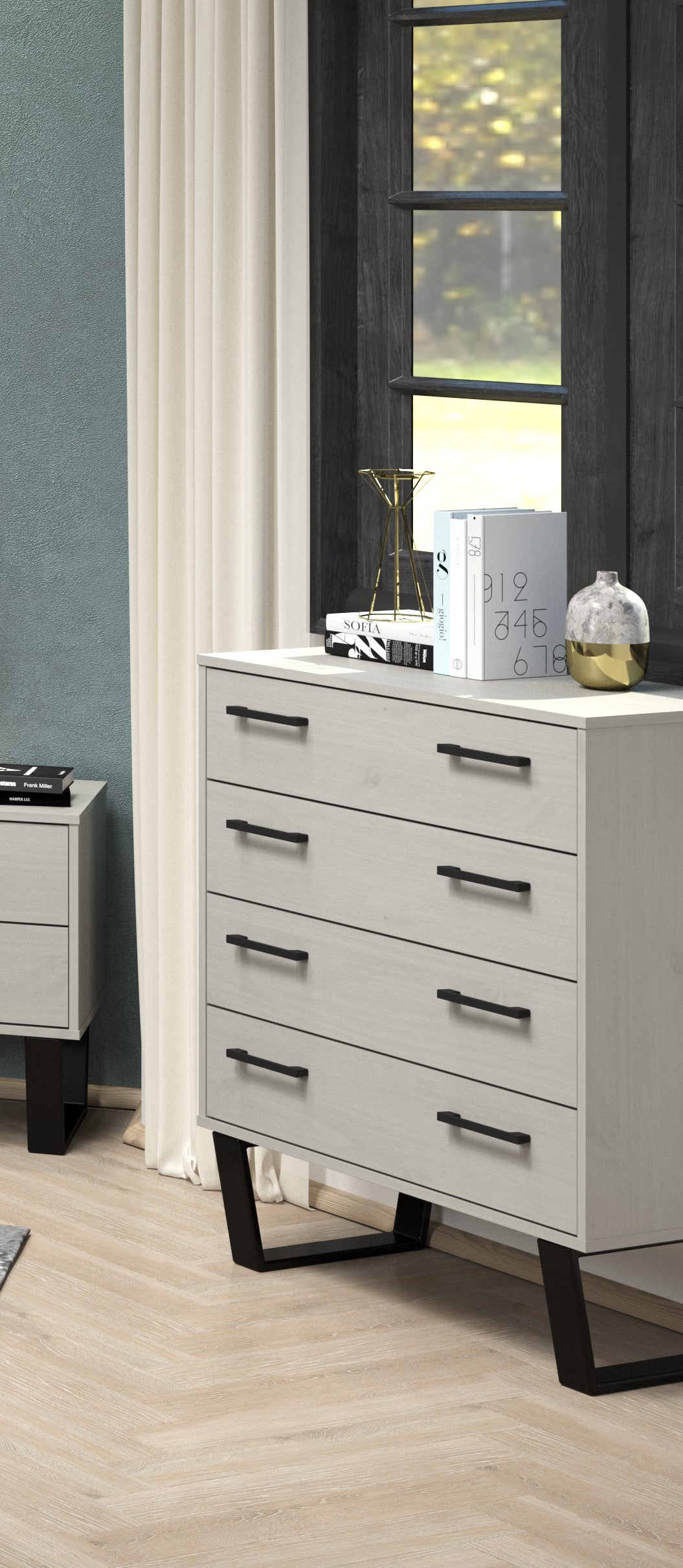 Texas Grey 4 Drawer Chest
