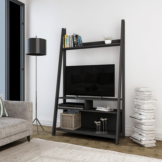 Black Tiva Ladder TV Entertainment Unit
