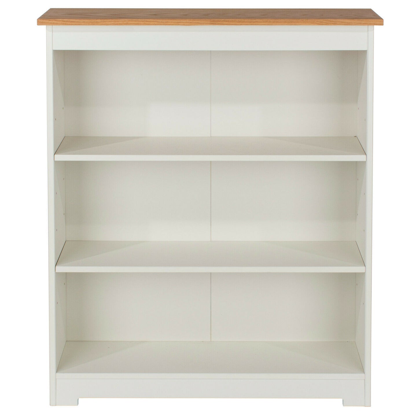 Colorado White Low Wide Bookcase