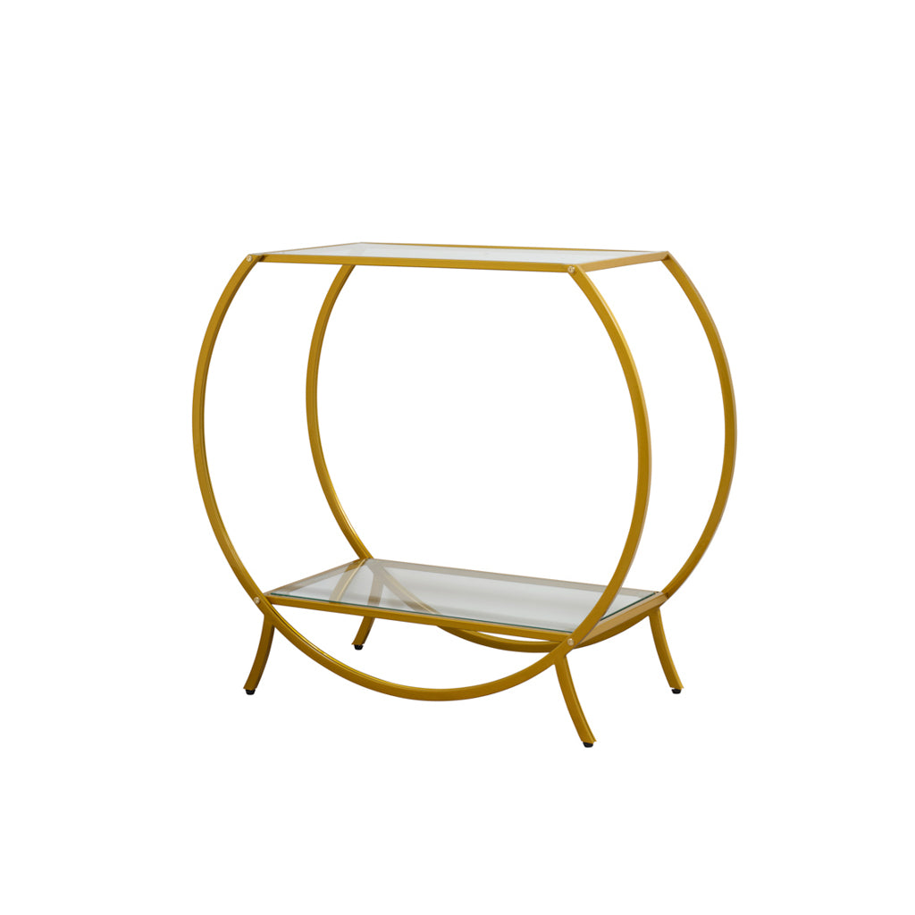 Zenor Gold Console Unit Table