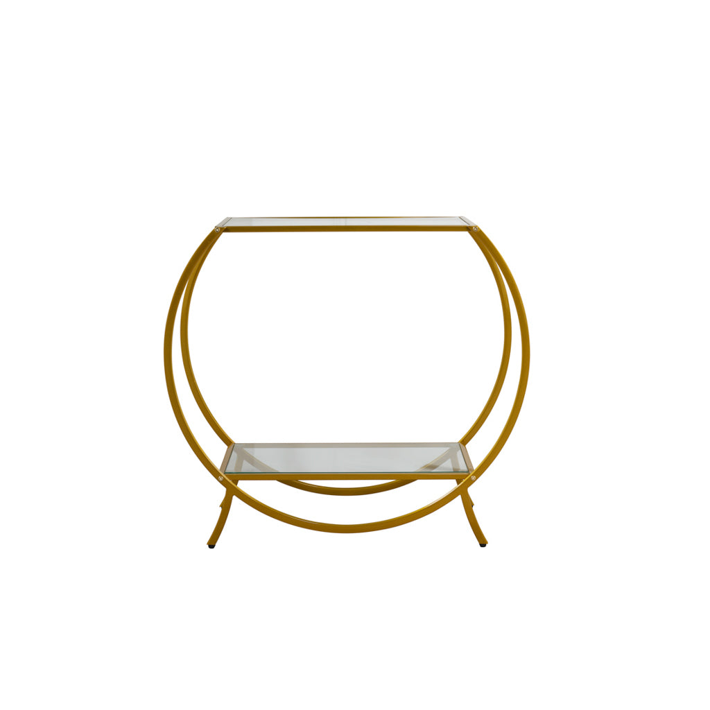 Zenor Gold Console Unit Table