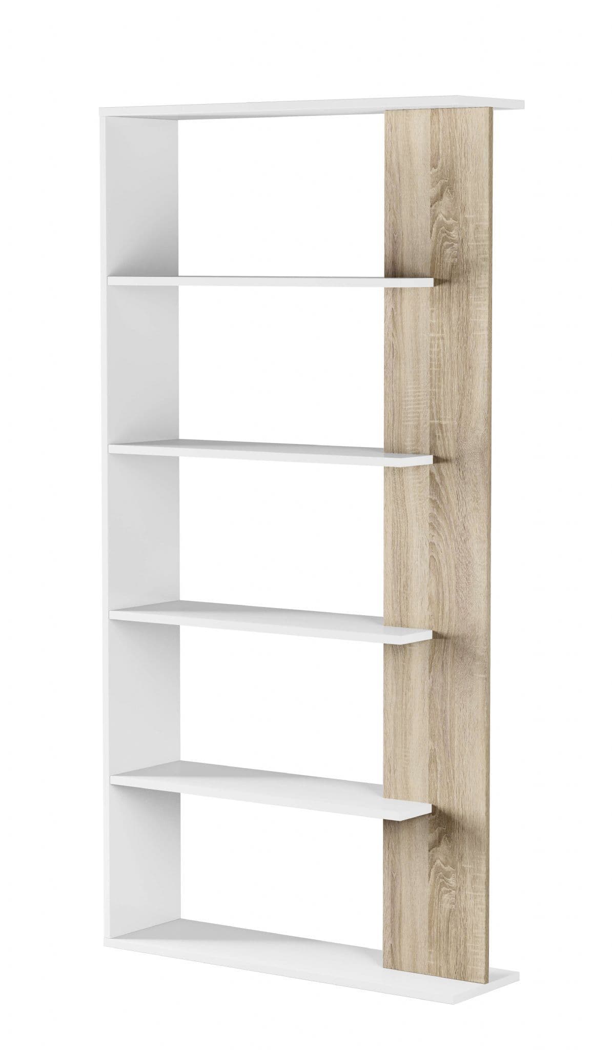 San Diego White and Oak Effect Bookcase