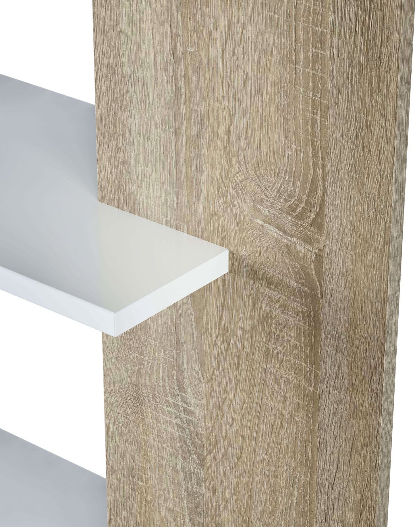San Diego White and Oak Effect Bookcase