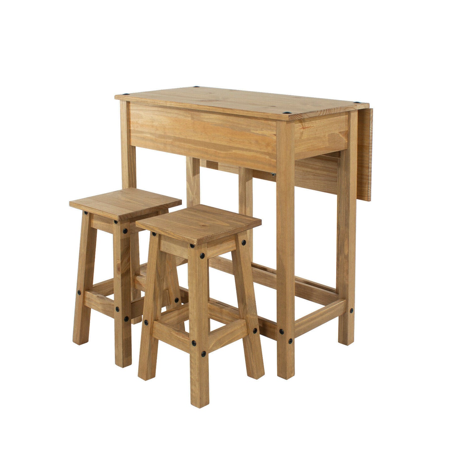 Corona Drop Leaf Breakfast Table and Stool Set