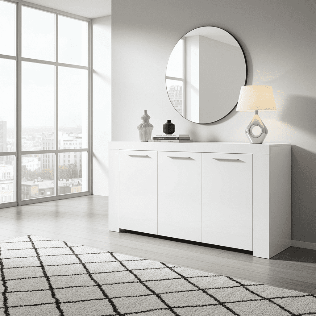 Berkeley 3 Door Artic White Sideboard