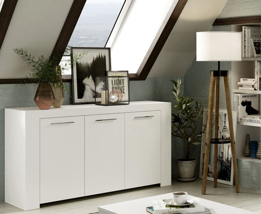 Berkeley 3 Door Artic White Sideboard