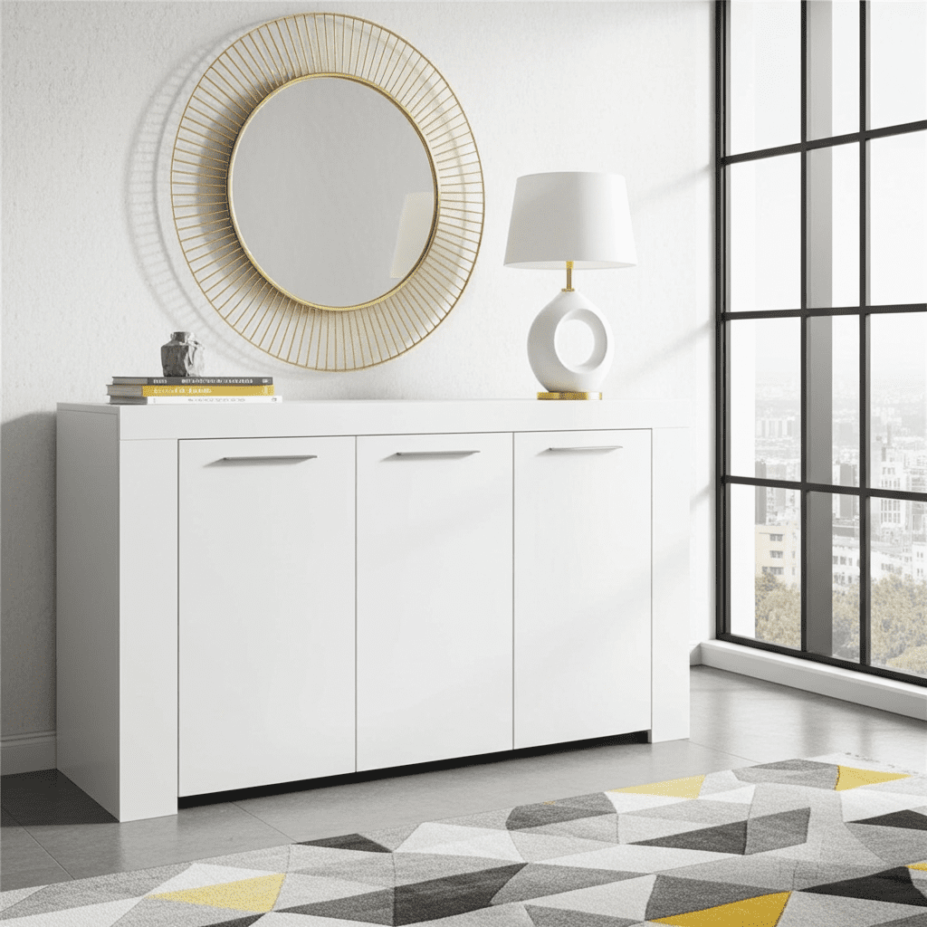 Berkeley 3 Door Artic White Sideboard