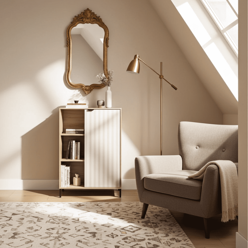 Azurro Grey Oak Effect Cashmere Slatted High Sideboard/Display Unit