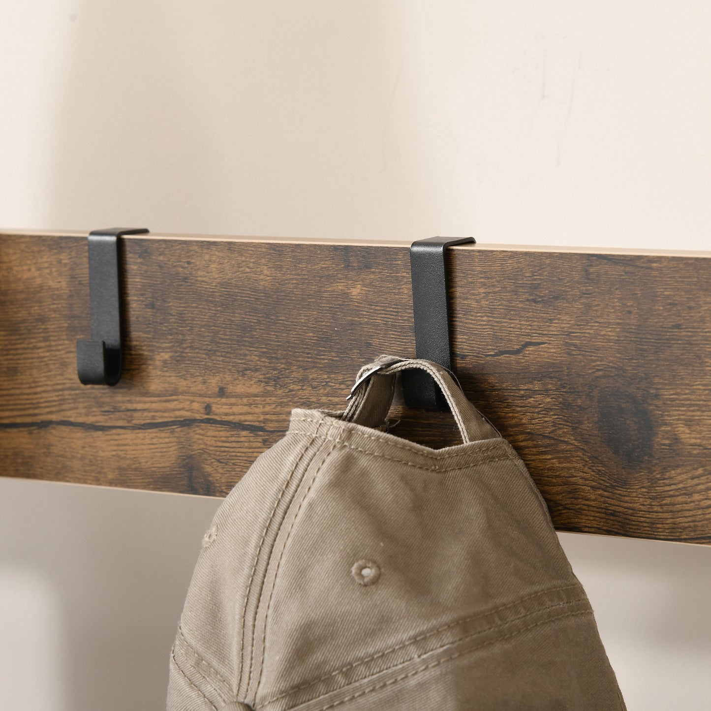 Coat and Shoe Rack Stand Industrial with Removable Hooks
