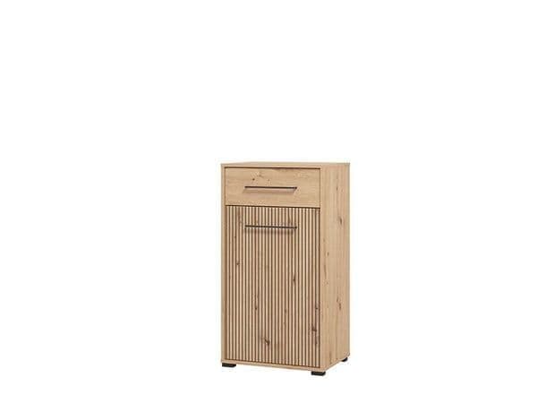 Lazlo Slatted Artisan Oak Effect Low Narrow Sideboard