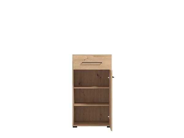 Lazlo Slatted Artisan Oak Effect Low Narrow Sideboard