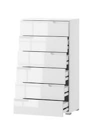 Santino Stylish White High Gloss Chest Of Drawers