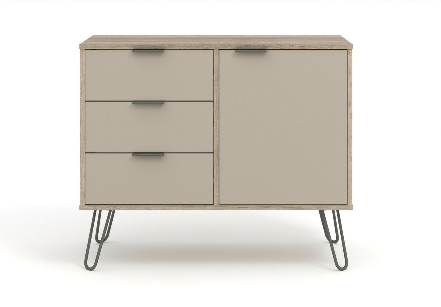 Augusta Driftwood 1 Door 3 Drawers Small Sideboard