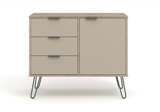 Augusta Driftwood 1 Door 3 Drawers Small Sideboard