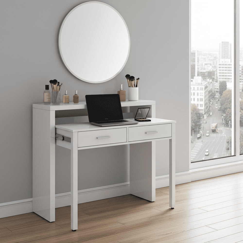 Artic White Turin Extending Desk