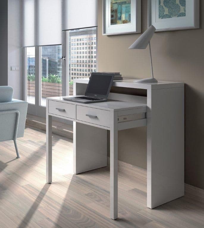 Artic White Turin Extending Desk
