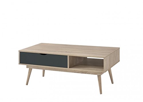 Scandi Oak Effect Living Room Furniture Range - Tables Sideboard TV Units Desk - White or Grey